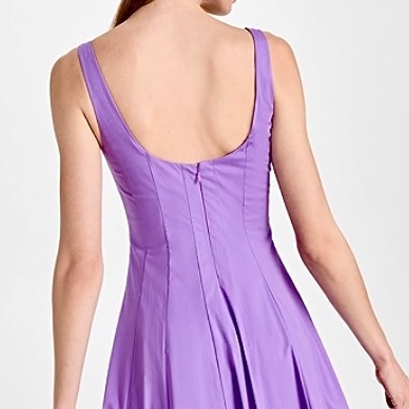 πΊπHPππΊ NWT Staud Wells Midi Dress Amethyst - Picture 5 of 16